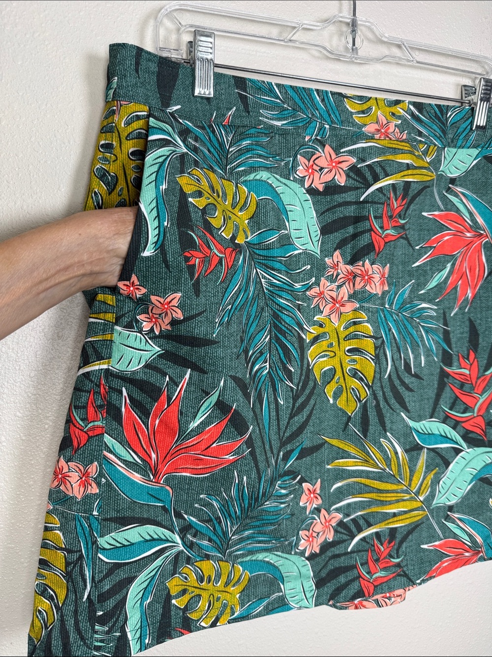 RipSkirt Hawaii Wrap Skirt L 14/16 Vintage Bali Jungle Print Length 2 Pockets - Picture 13 of 17